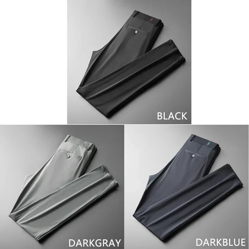 TFETTERS Fashion Ice Silk Casual Pants for Men