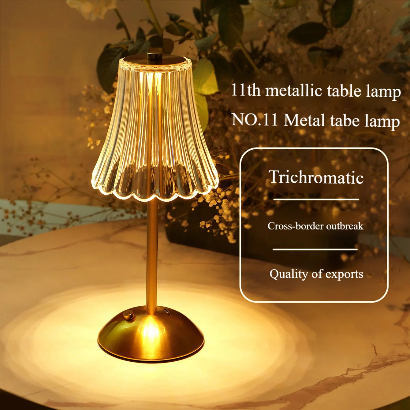Luxury Diamond Crystal Table Lamp for Elegant Bedroom Ambiance
