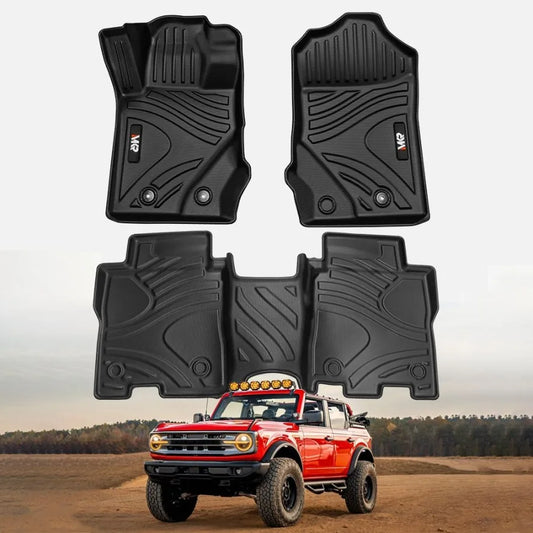 3PCS All Weather Car Floor Mats for Ford Bronco