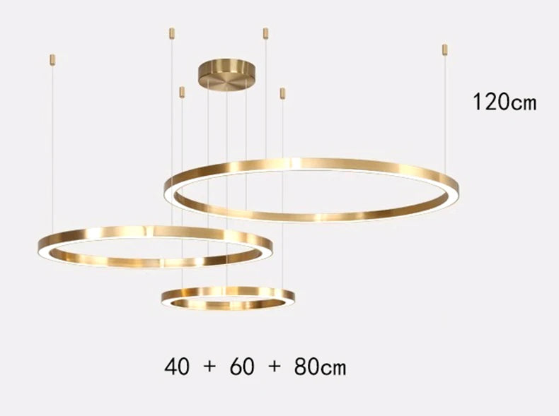 Modern Home Decor Ring LED Pendant Light for Living Room and Dining Room Chandeliers Indoor Lighting
