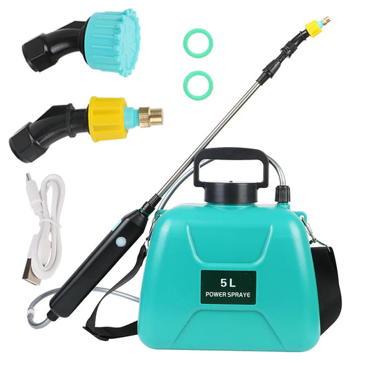 Electric Sprayer Automatic Spray Gun Garden Plant Mister USB Rechargeable Irrigation Tool 5L Bucket Optional