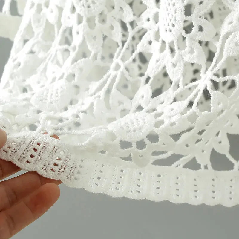 Pateekate Hollow Lace Cardigan Sweater for Women