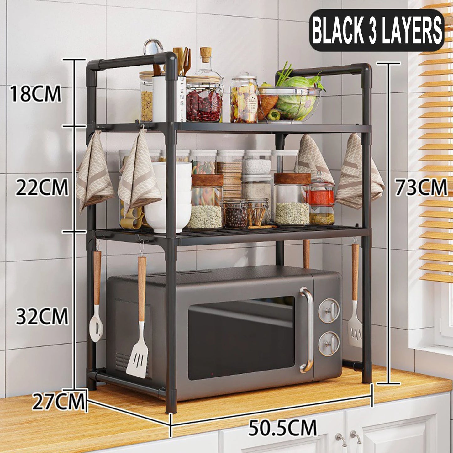 Microwave Shelf Kitchen Storage Rack Multi Layer Organizer