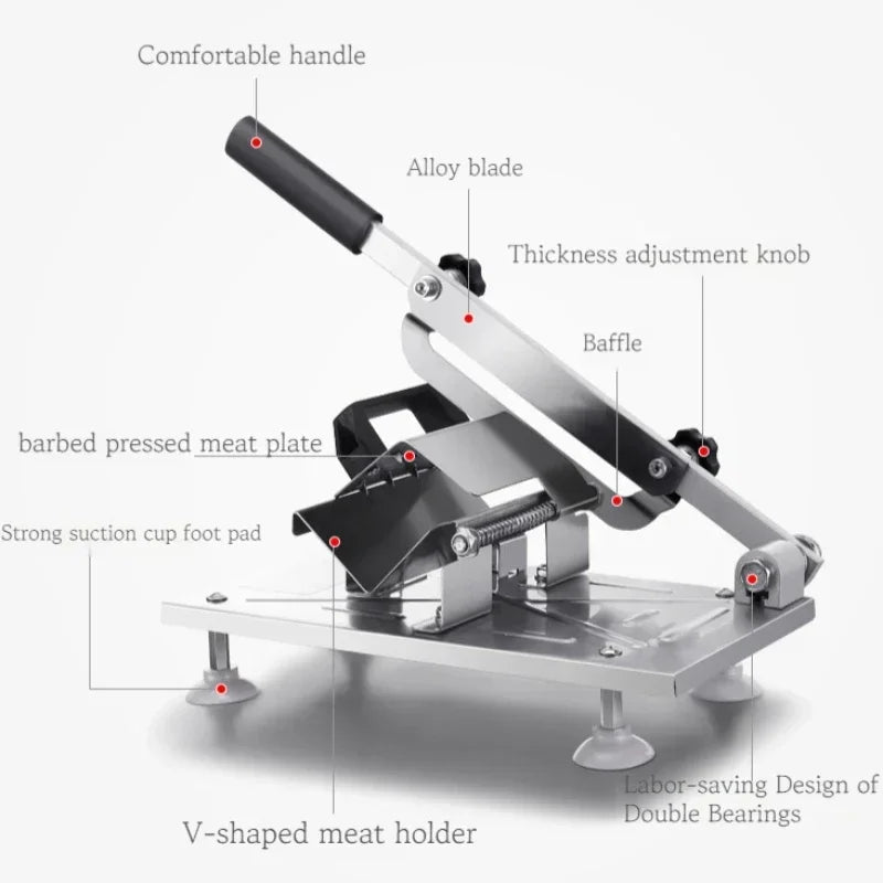 Multifunctional Stainless Steel Meat Slicer for Home Cooking