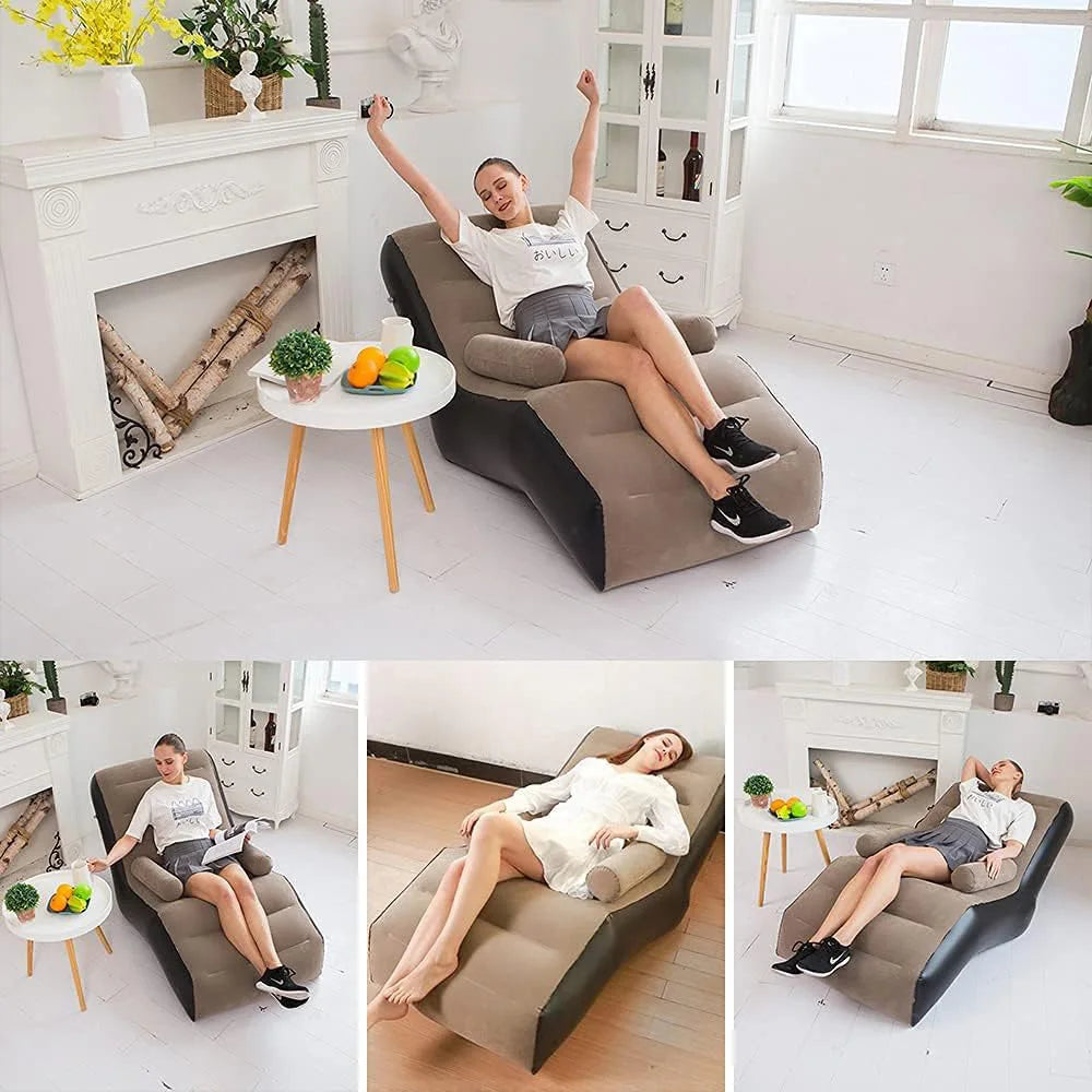 S Shape Inflatable Sofa Chair for Modern Living Room Style