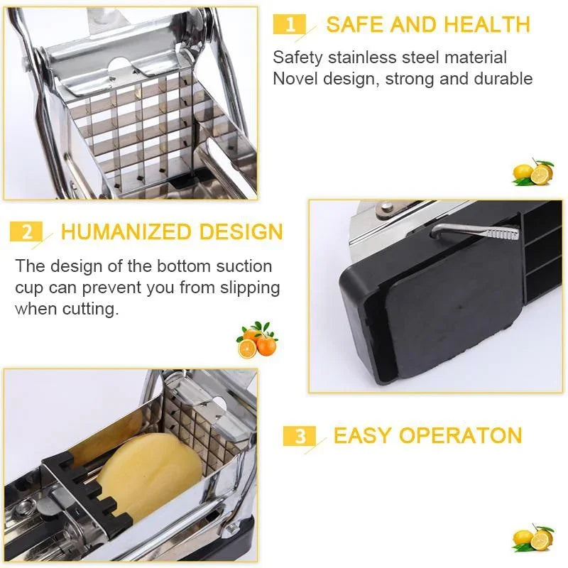 Non-Slip Potato Cutting Machine for Effortless French Fries Preparation