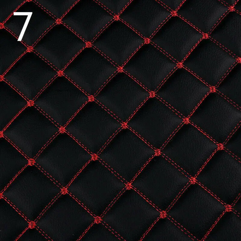 100x158cm Faux Leather Fabric Sponge Quilted Embroidered Car Interior Material and Home Decor PVC Fabric