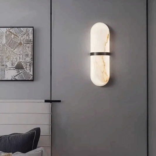 Ancister Oval Marble Wall Lamp Minimalist Modern Sconce