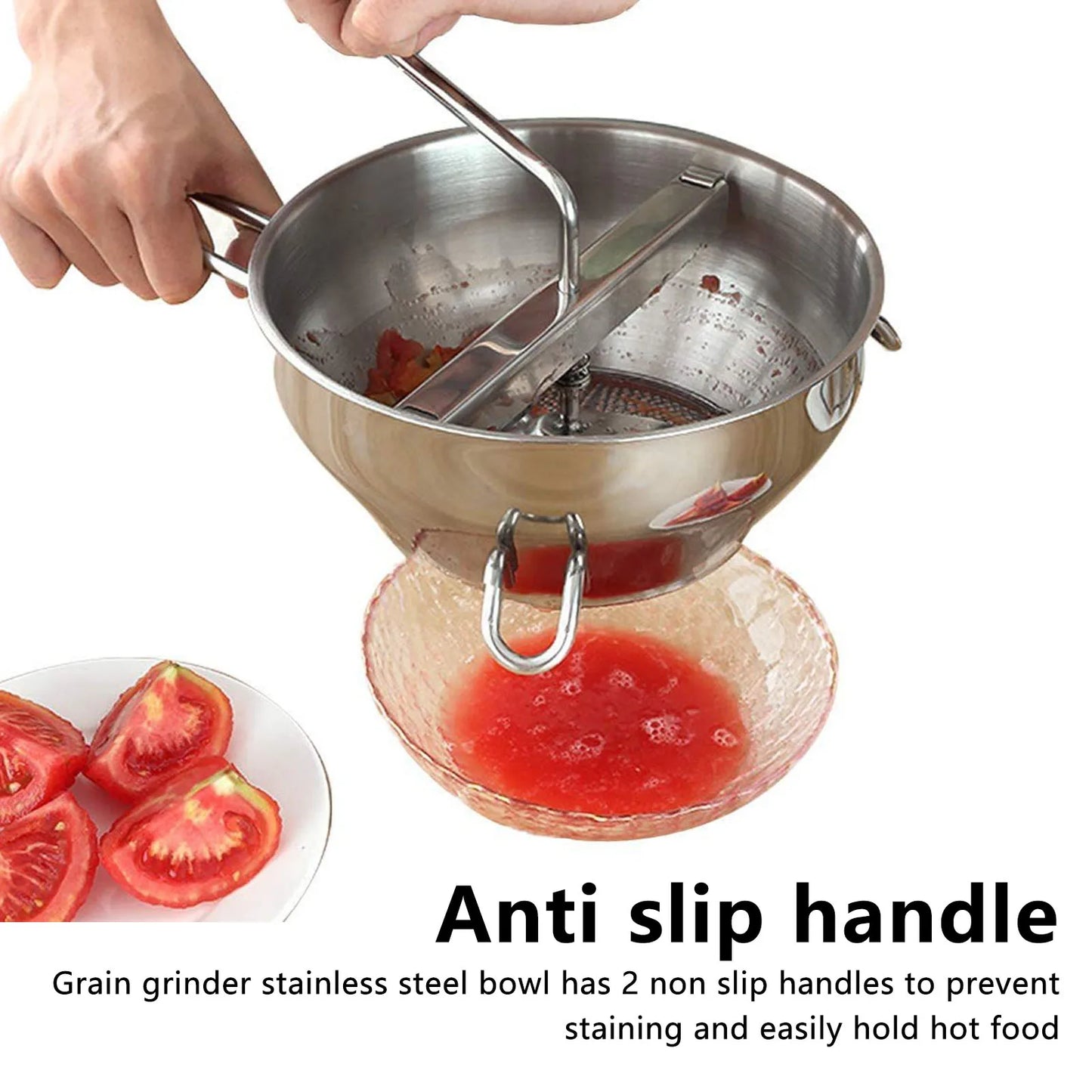 Stainless Steel Vegetable Mill for Easy Food Preparation and Straining