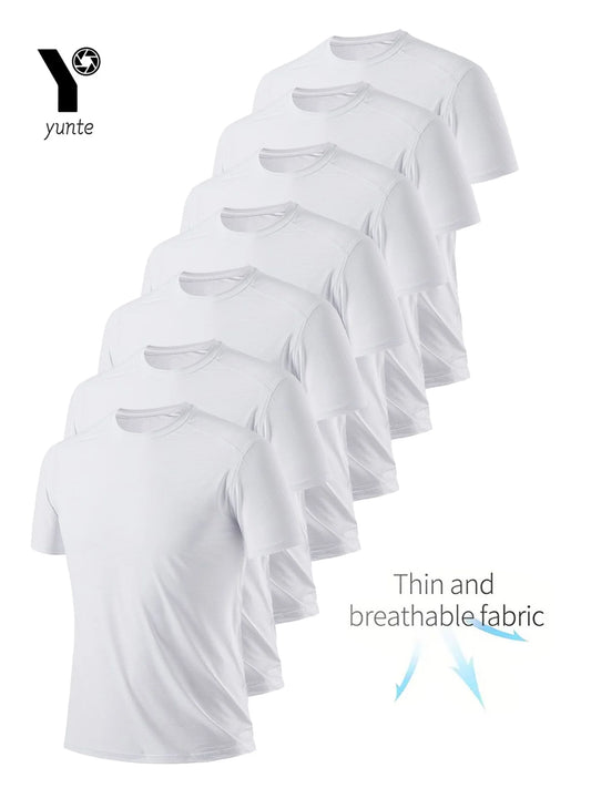 Men's Quick-Drying Ultra-Light Round Neck T-Shirt for Fitness