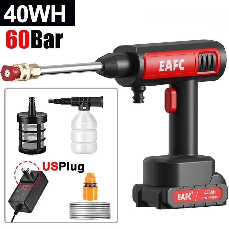 EAFC 60 Bar Electric High Pressure Washer Carwash Gun Cordless