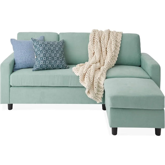 Modern Upholstered L-Shape Sectional Sofa with Chaise Lounge