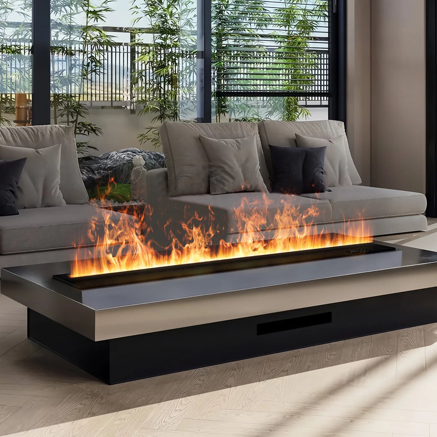 AFLYEVER Smart Atomization Fireplace With 3D Flame And Remote