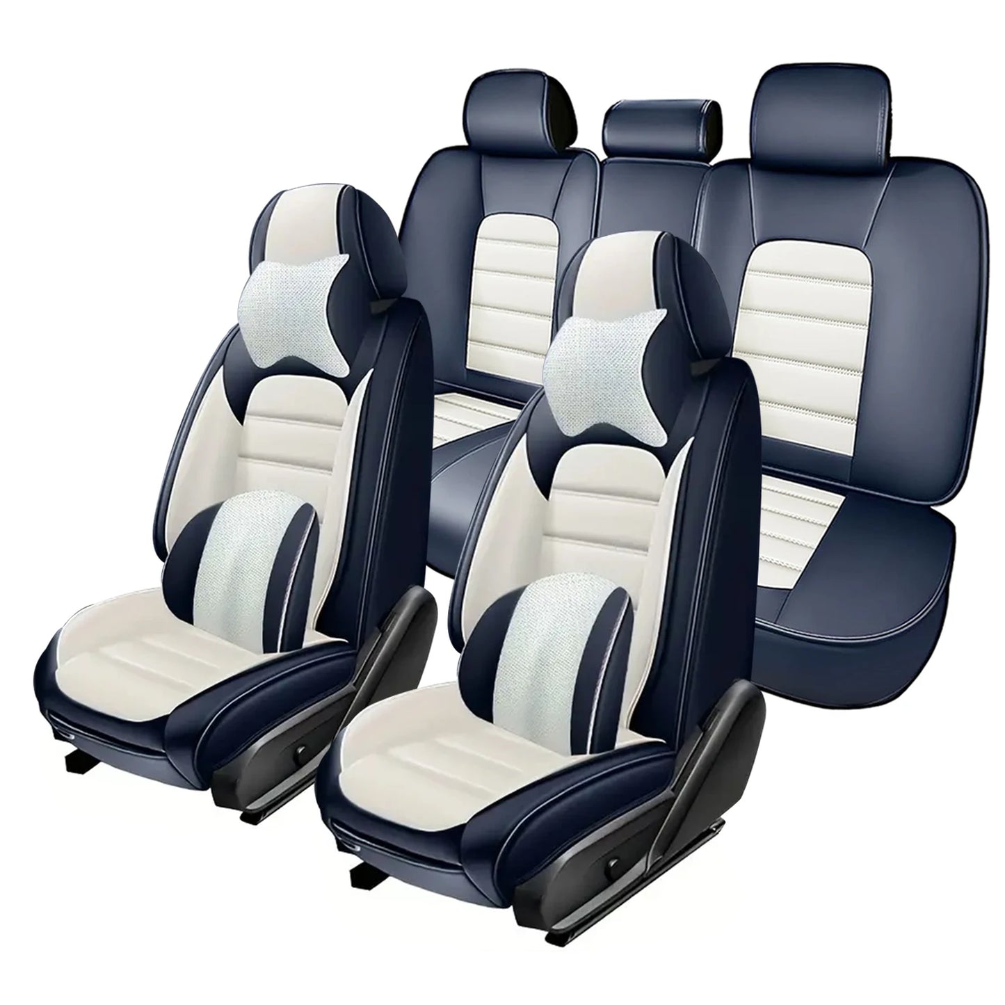 Suitable For Cadillac CTS 2014 2019 Models Car Seat Cover Thickened PU Leather Material 5 Pieces Full Set