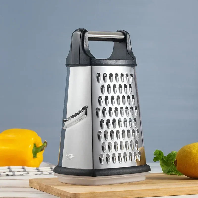 Stainless Steel Four-Side Grater With Vegetable Slicer