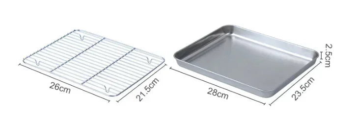 Stainless Steel Baking Pan with Wire Rack for Versatile Cooking