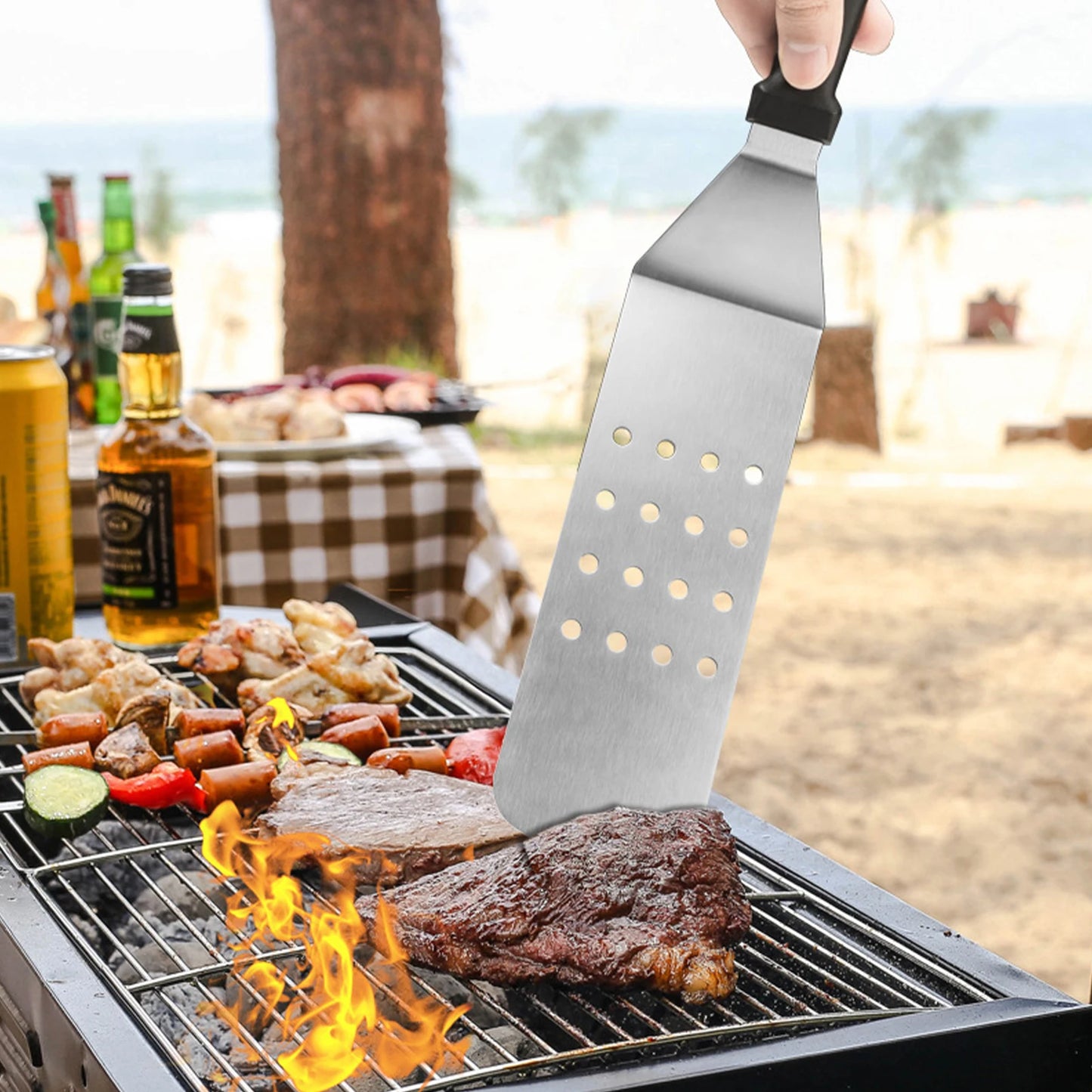 Multi-Purpose BBQ Tool Set for Outdoor Grilling and Cooking