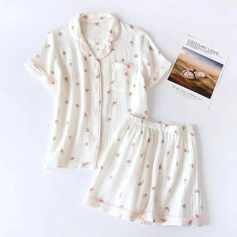 Cloud Cotton Story Women Cotton Crepe Pajama Set Two Piece