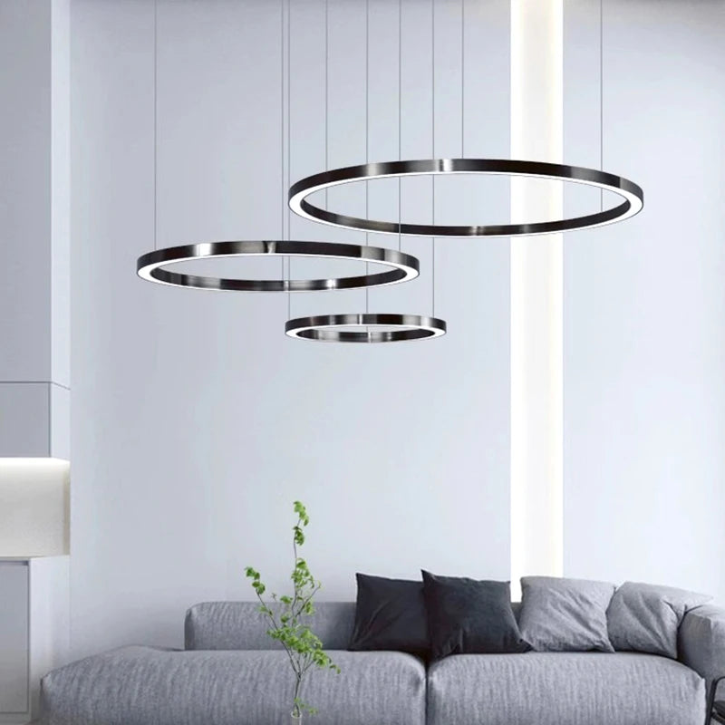 Modern Home Decor Ring LED Pendant Light for Living Room and Dining Room Chandeliers Indoor Lighting
