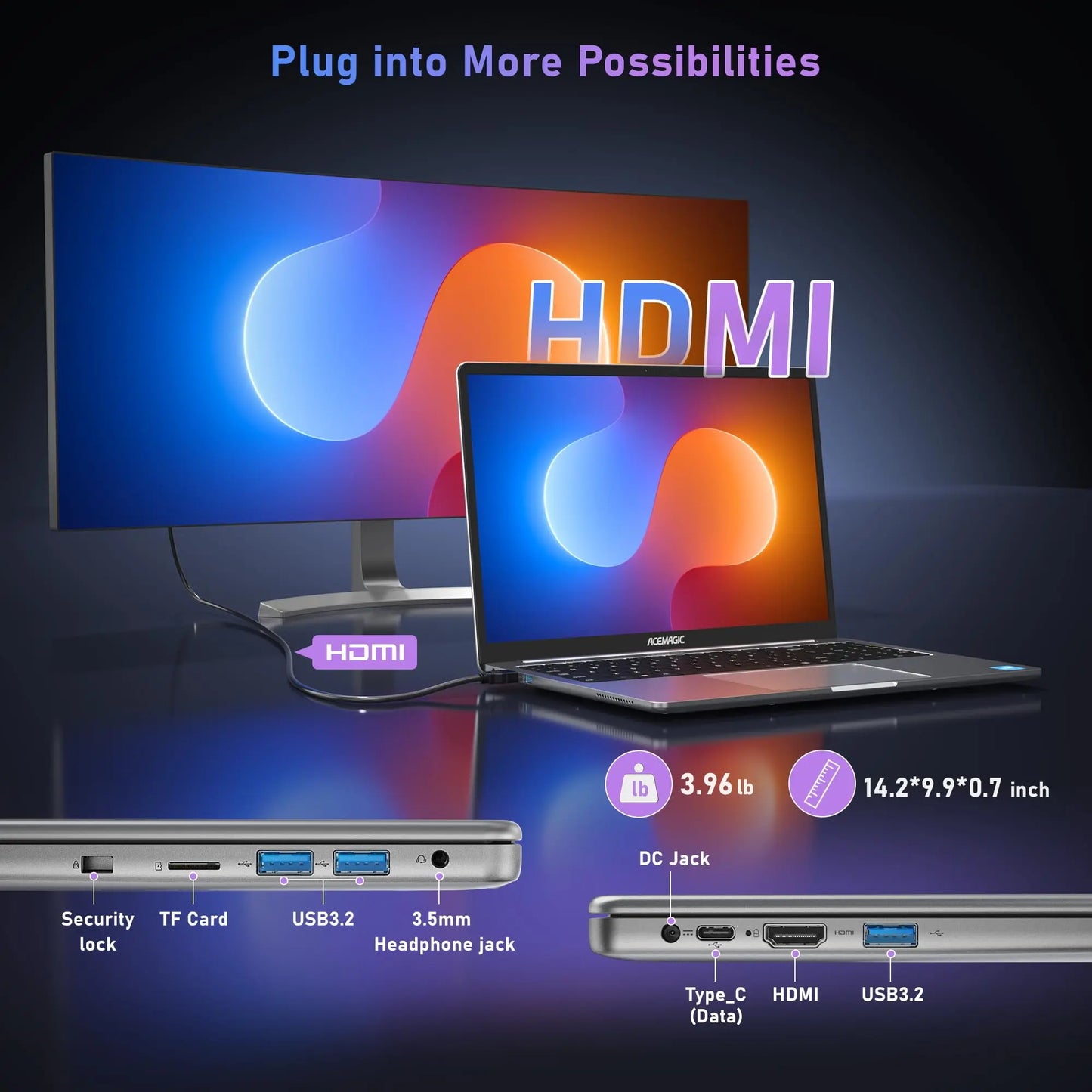 ACEMAGIC Ultra Slim Gaming Notebook with 16GB RAM and SSD