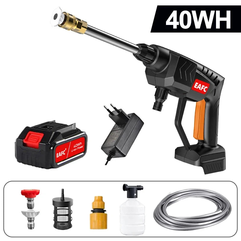 EAFCH Cordless 21V 60Bar Car Wash Gun High Pressure