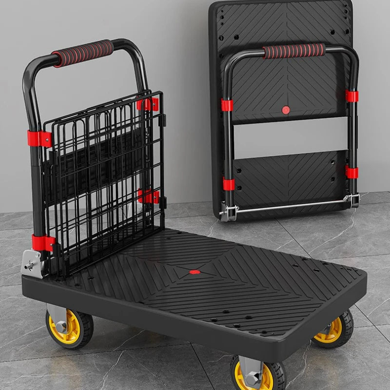 Choice Fence Flatbed Cart Folding Silent Trolley Wheeled