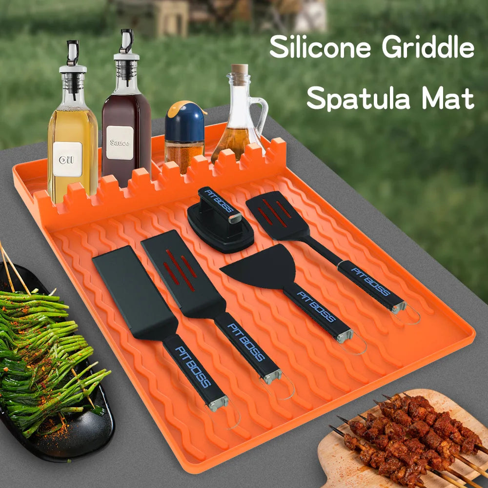 Silicone Griddle Tools Mat for Food Grade BBQ Accessories