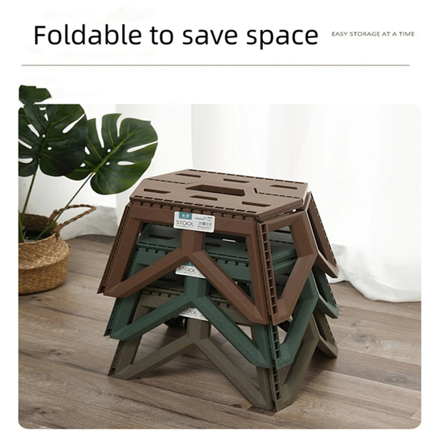 LELINDA Outdoor Folding Stool Portable Beach Chair Camping