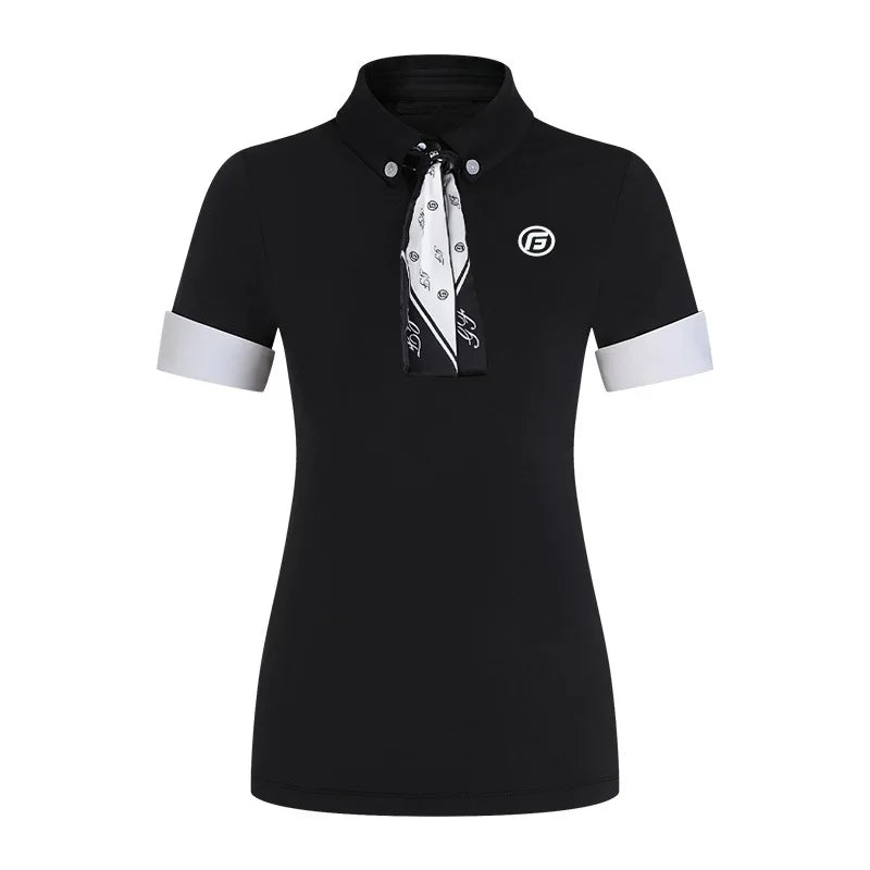 WH Light Snow Women Golf Sport TShirt Pleated Skirt