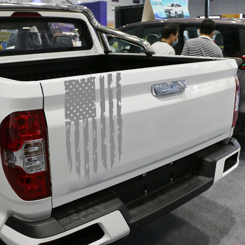 Car Sticker USA Flag Matte Film Decal for Toyota Hilux Tacoma Jeep Gladiator Isuzu Dmax Ford F150 Dodge RAM Tuning Accessories