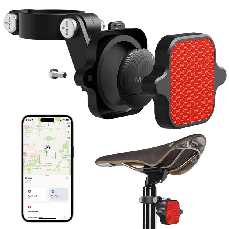 Bicycle Airtag Tracker Reflective Bracket For Anti-Theft Security
