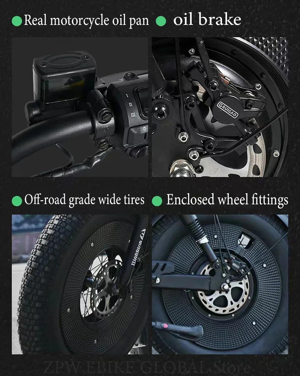Himoto 3000W Off Road Electric Bicycle 48V 60Ah Fat Tire