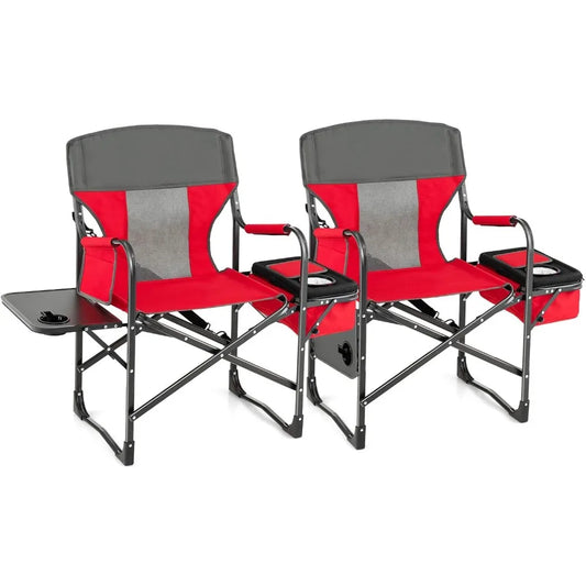 Hign-concerned Camping Folding Chair With Side Table
