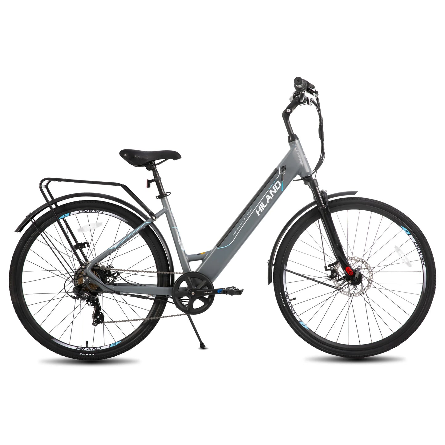 Hiland Electric Road Bike With Detachable Battery LCD