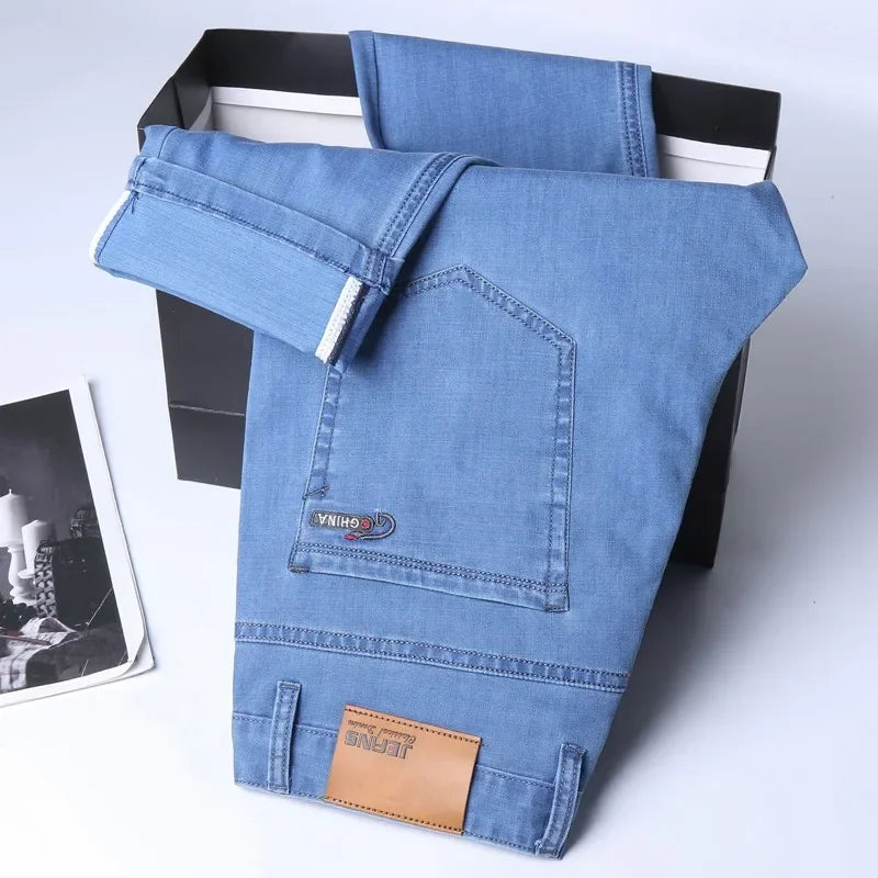 KUBROC New Ice Silk Denim Jeans for Men
