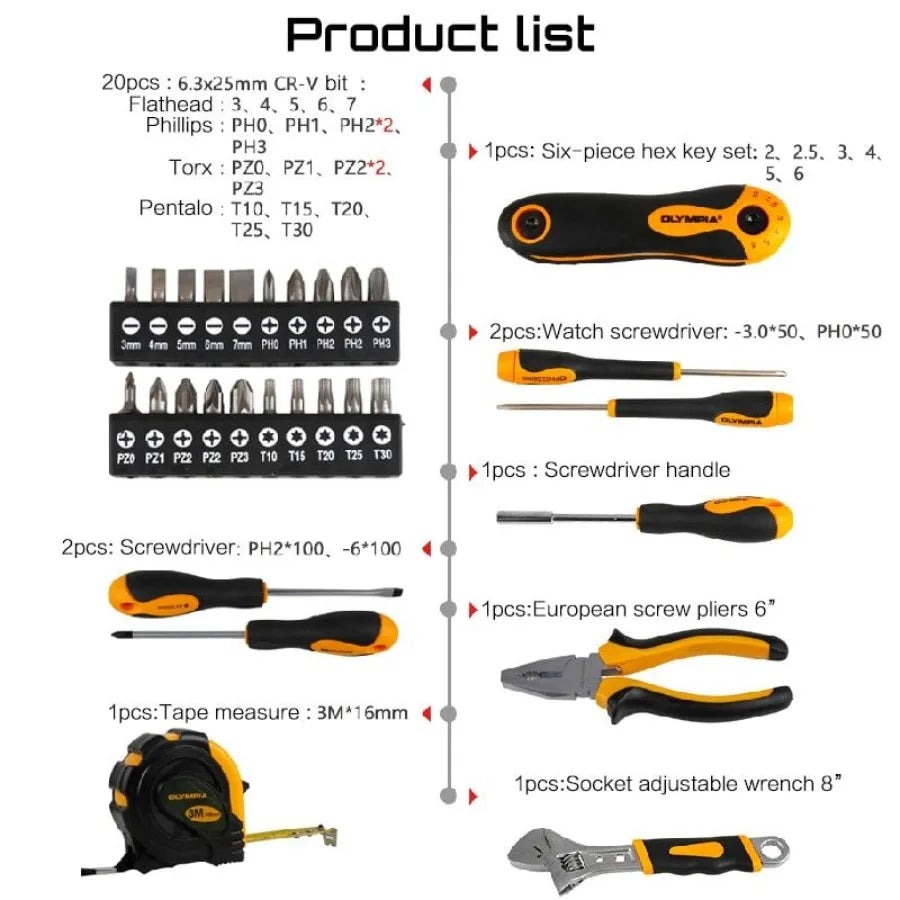Basic Mechanic Tool Set for Convenient Home Repairs and Storage