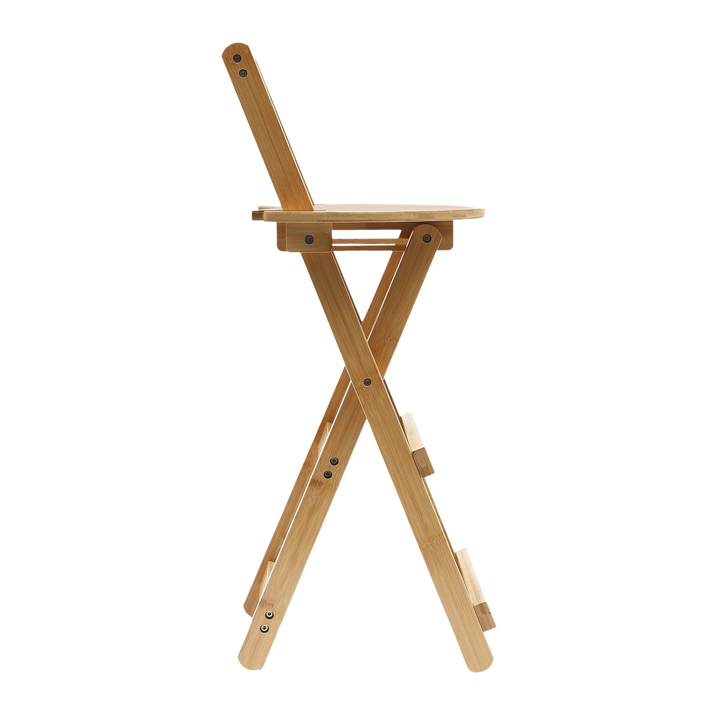 Portable Bamboo Bar Stool for Kitchen and Banquet Use