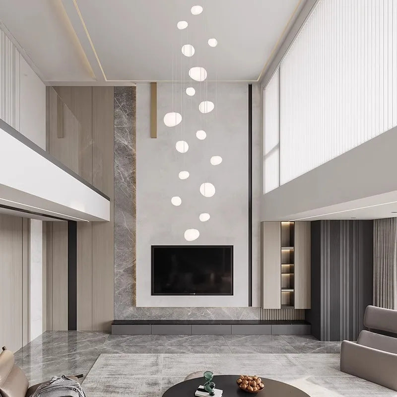 Modern Home Decor LED Pendant Lights for Living Room and Dining Room Adjustable Hanging Lamps with Remote Control