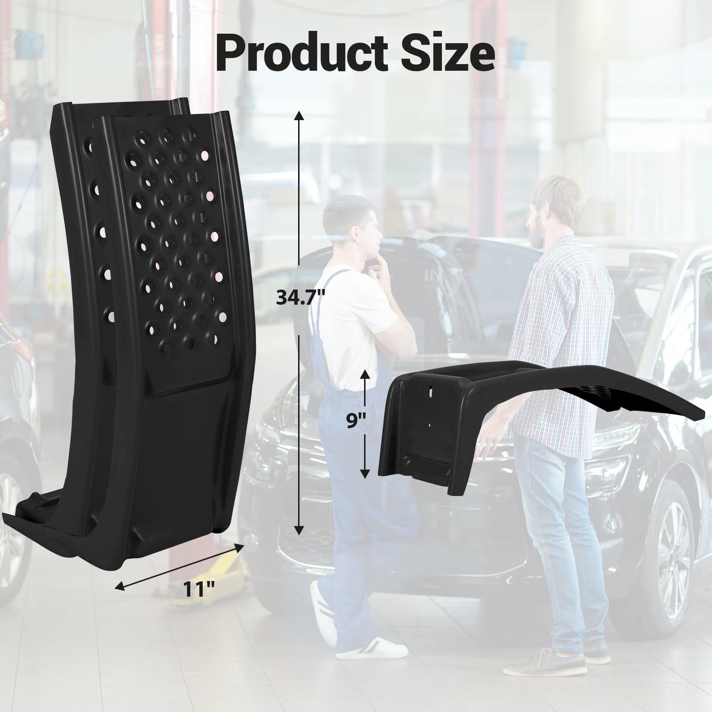 TWISTER.CK Heavy Duty Steel Car Ramps 8000 Lbs 2 Pack