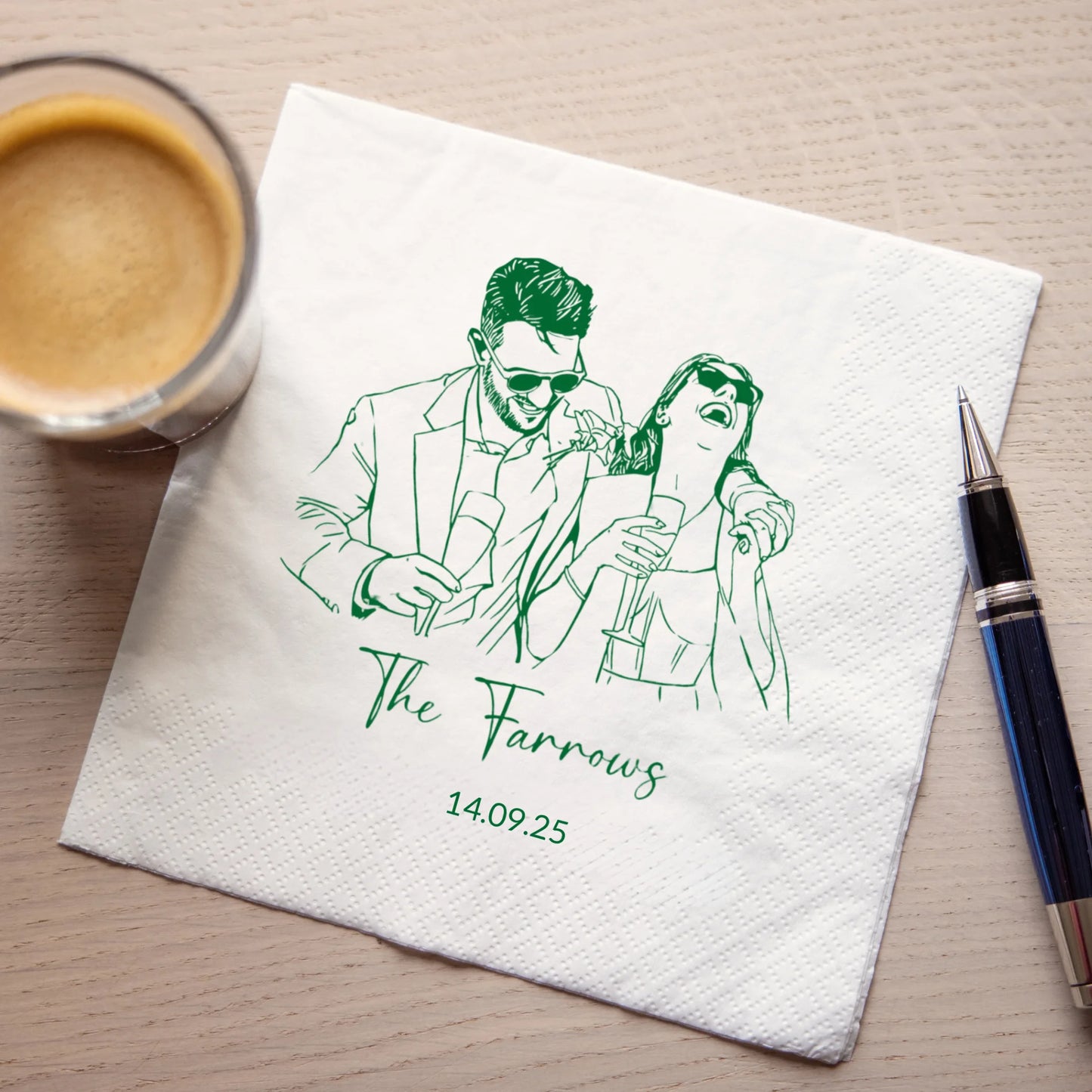 Personalized Wedding Napkins for Parties and Celebrations