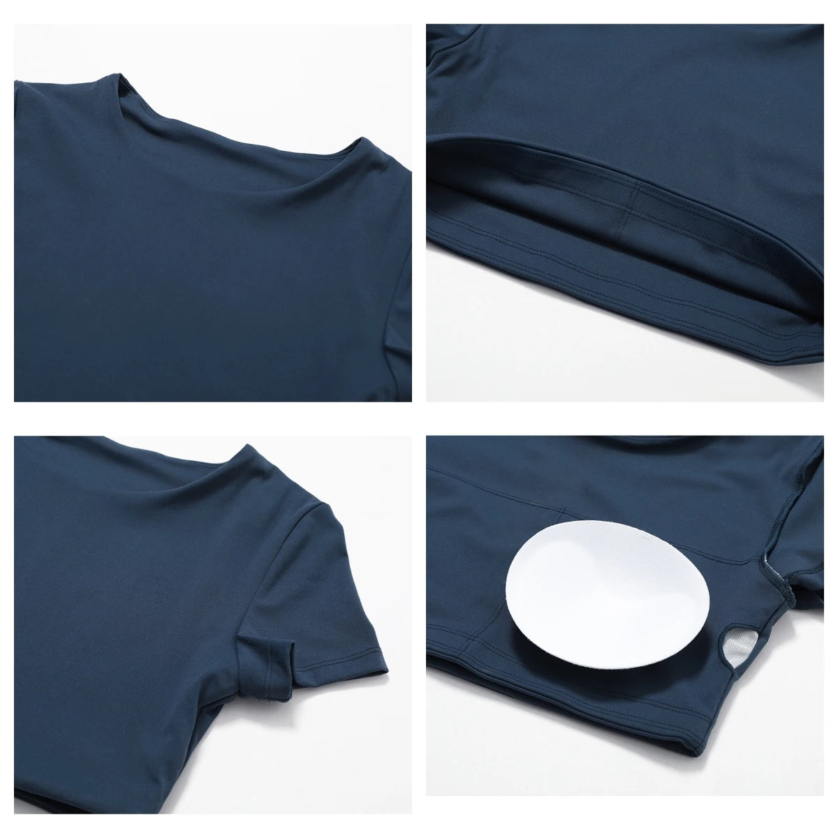 Hearuisavy Women Quick Dry Yoga Crop Top Sports Shirt