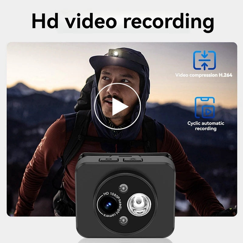 Head-Mounted HD Sports Camera for Outdoor Cycling and Vlogging