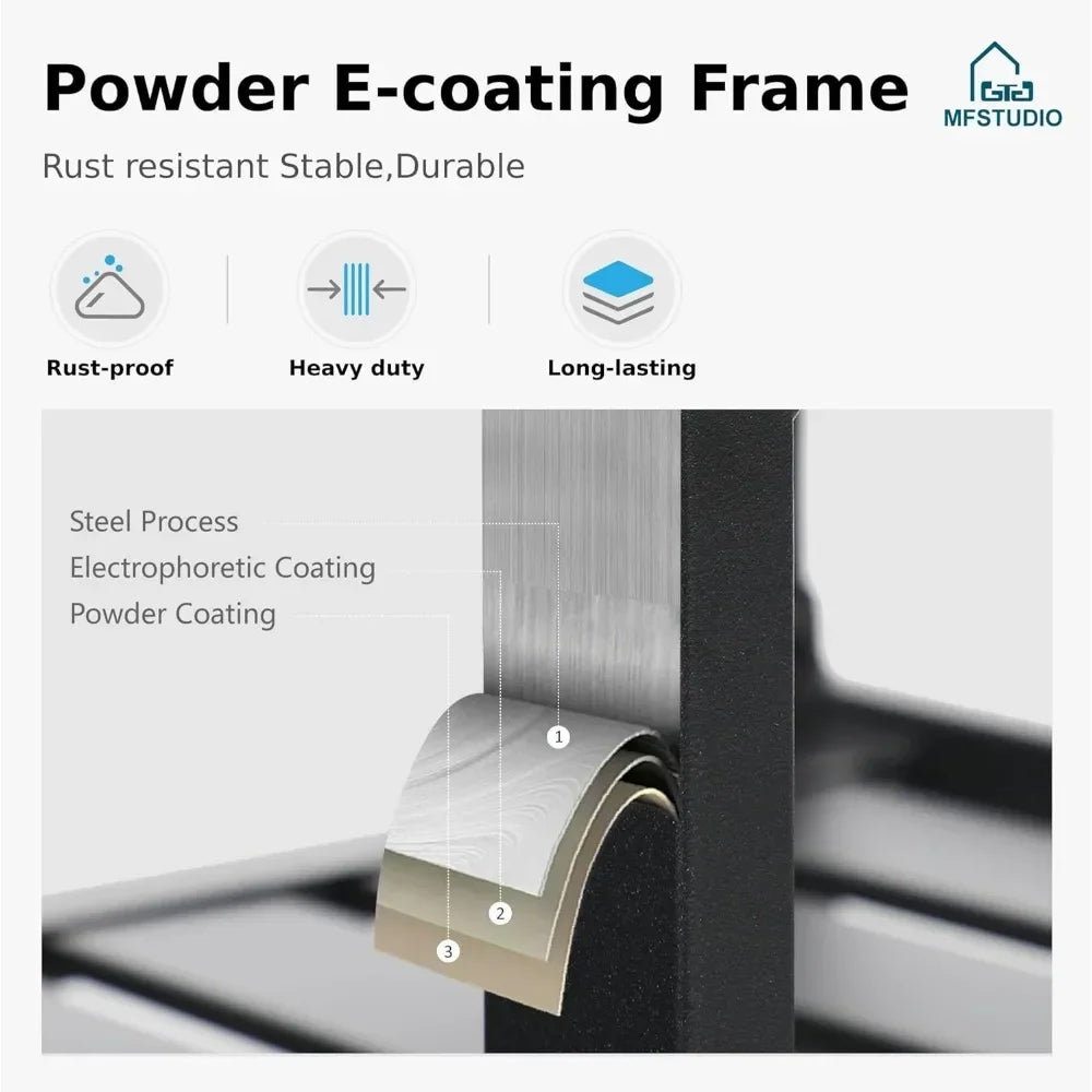 Guangbai Patio Dining Set 4 Swivel Chairs And Square Table