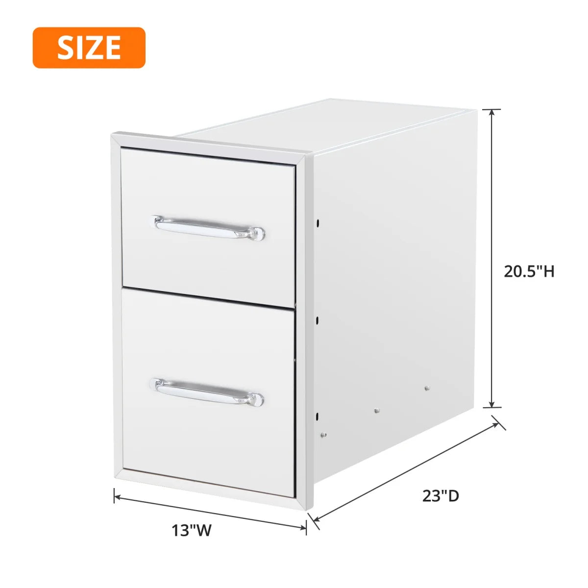 Stainless Steel Outdoor Kitchen Drawers with Paper Towel Holder