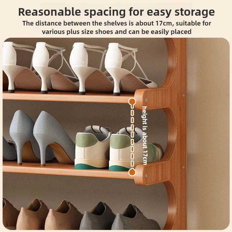 Modern Wooden Shoe Rack for Home and Dormitory Storage