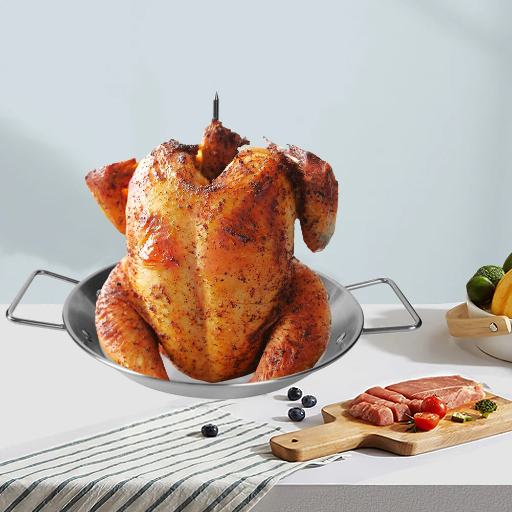 Stainless Steel Chicken Roaster Rack for Perfectly Grilled Kebabs
