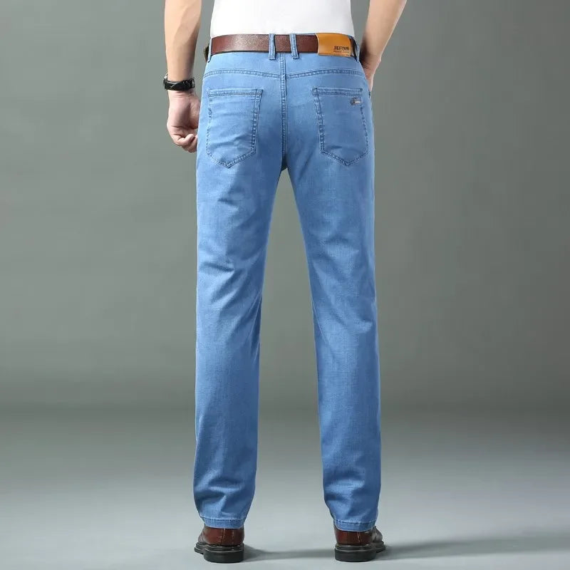 KUBROC New Ice Silk Denim Jeans for Men