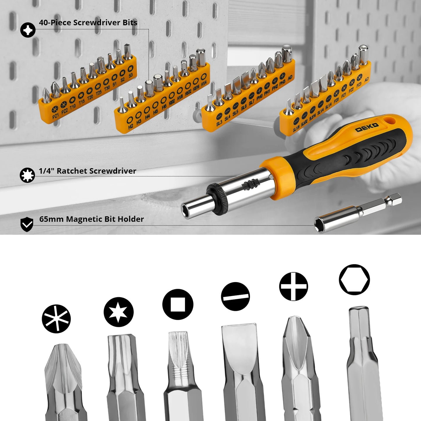 DEKODIY 228 Piece Socket Wrench Auto Repair Tool Set Kit