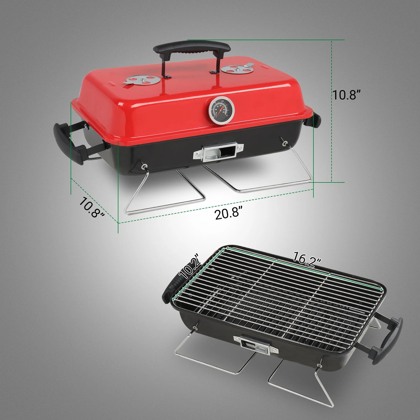 Portable Charcoal Grill for Outdoor Cooking and Picnics