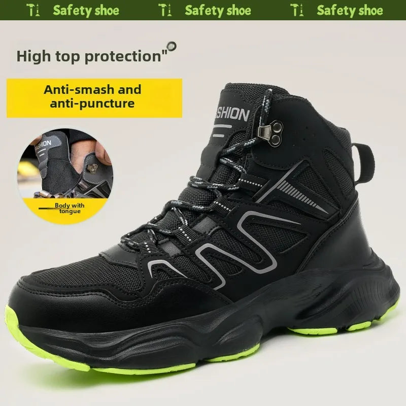 Indestructible Men Safety Boots Anti Smash Anti Stab Construction Work Steel Toe Shoes